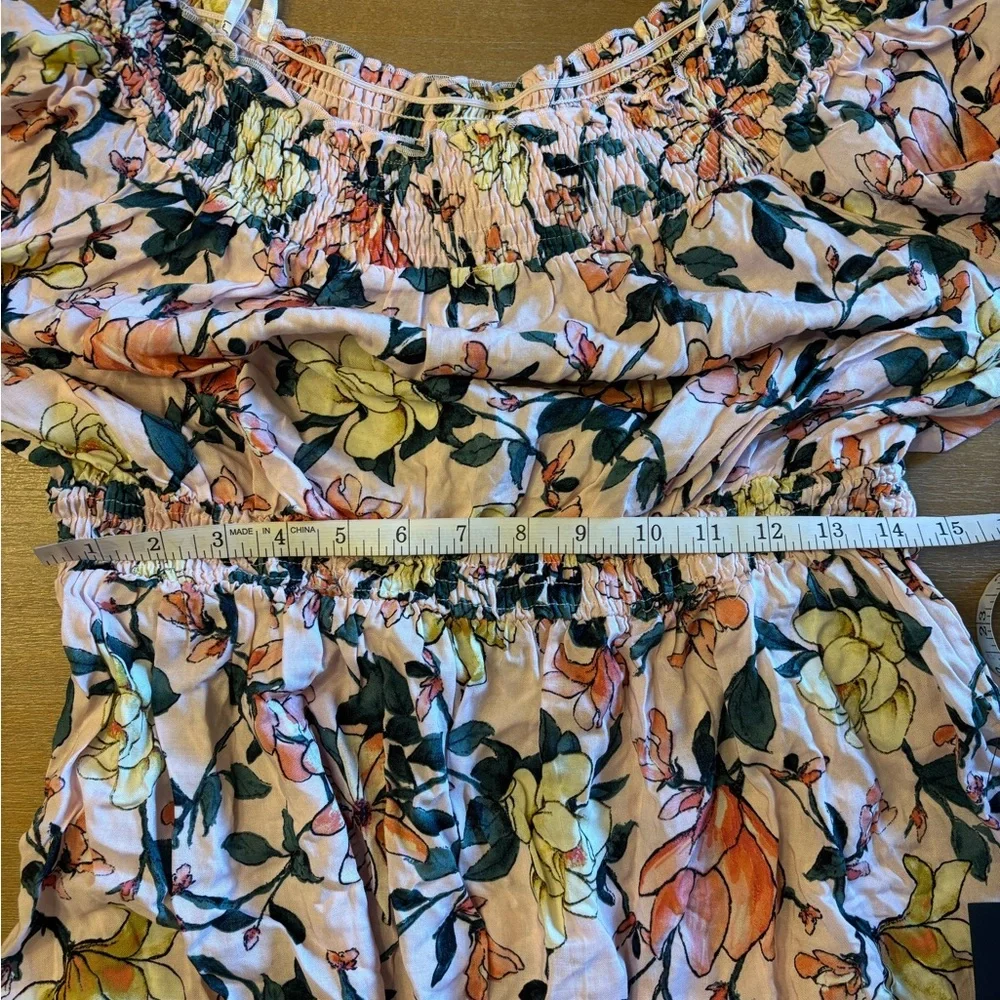 Lulu’s Hello Darling Floral Off-Shoulder Mini Dress Pale Pink, Size XL, NWT - Picture 12 of 12
